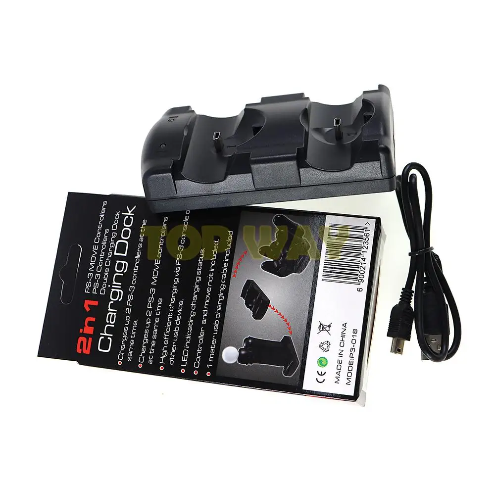 5 шт. для беспроводного контроллера PS3 2 в 1, двойная зарядка, док-станция с питанием от USB, зарядное устройство, подставка для игровой станции, держатель, крепление