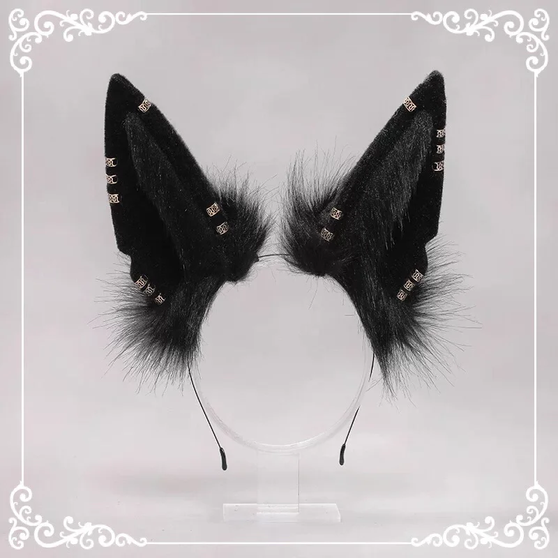 

Anubis Hu Lang Simulation Animal Ears Cosplay Headband Lolita Accessories Bending Shape Wolf Ear