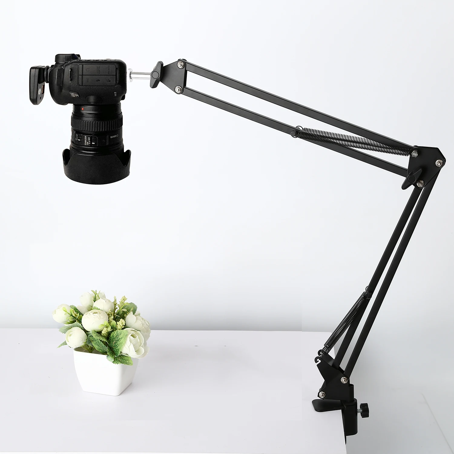 Camera Phone tripod Table Stand Set Desktop Tripod Overhead Shot Photography Arm Overhead Stand For Phone Camera Ring Light Lamp