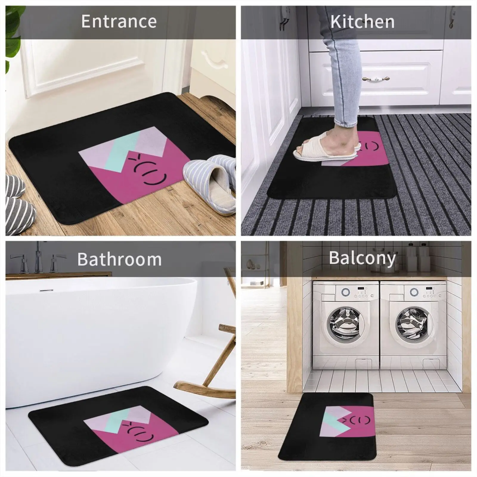 Garnet Entrance Door Mat Bath Mat Rug Garnet Steven Universe Cartoon Show Tv Space Purple Gem Diamond Anti-Slip Bedroom Kitchen