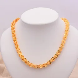 Peacock tail Necklace jewelry Ethiopian Gold Color Necklace for Man Women Africa Jewelry Eritrea Chain thin link friends chain