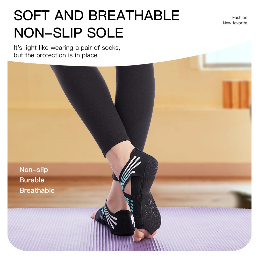 Women Socks Non-Slip Gym Yoga Shoes Flat Anti-Slip Sole Ballet Fitness Dance Shoes Pilates Yoga Shoes Socks Calcetines Mujer