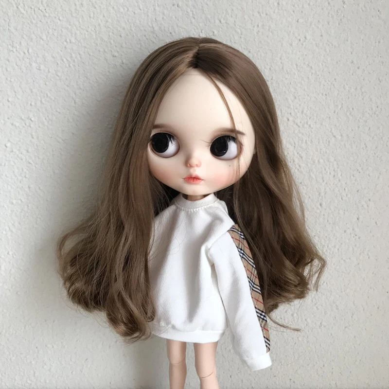 Handmade Sweater Blythe Clothes Long Sleeve Hoodie Coat Suitable for Blyth, OB24, Azone,1/6 Doll Accessories