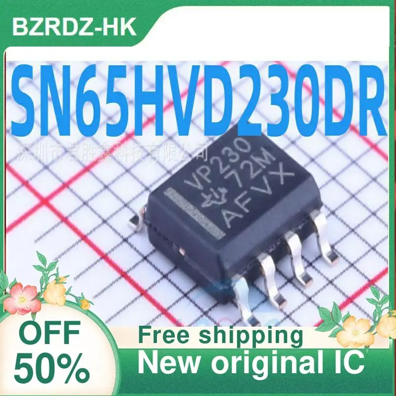 15PCS SN65HVD230DR VP230 3.3V  SOP-8 65HVD230 New original IC