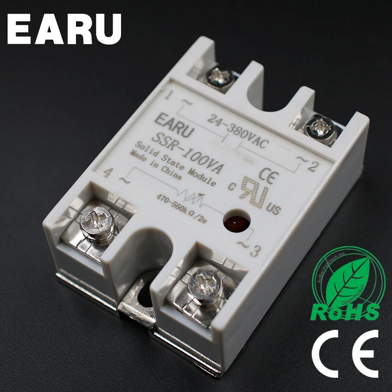 1pcs Solid State Relay Module SSR-100VA 100A 500K ohm TO 24-380V AC SSR 100VA SSR-100 VA Resistance Regulator