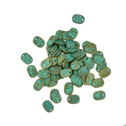 50 Pieces Patina Oval Beads DIY MADE WITH LOVE Charms For Jewelry Making