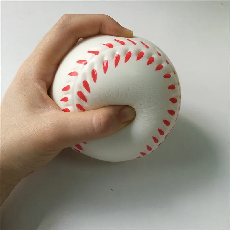 Toys Baseball Anti Stress Ball Soft Foam Rubber Balls Squeeze Squishy Stress Relif Toys for Kids Children 6.3cm/10cm