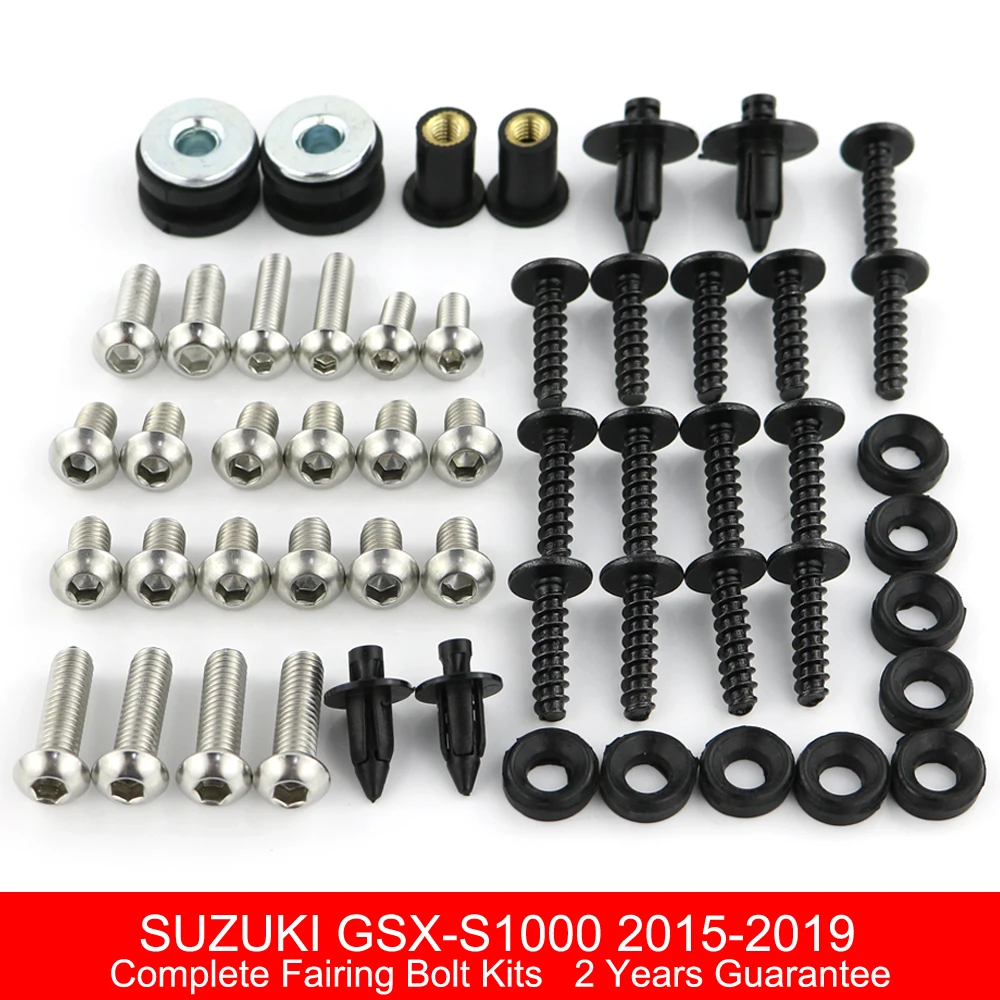 

Motorcycle Cowling Full Fairing Bolts Kit Clips Nuts Stainless Steel For Suzuki GSX-S1000 GSXS1000 2015 2016 2017 2018 2019