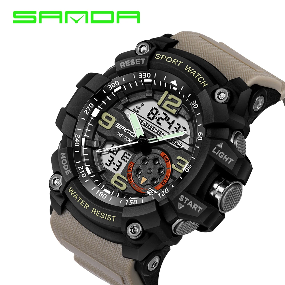 Sanda Sport Watch Men 2020 Clock Male Led Digital Quartz Wrist Watches Men\'s Top Brand Luxury Digital-watch Waterproof Relogio