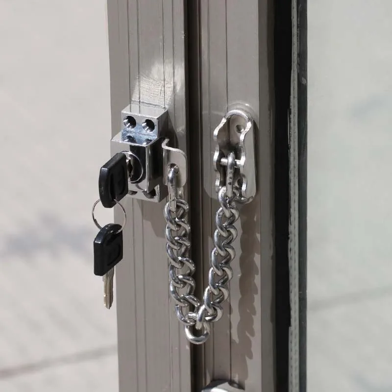 New Casement Door and Window Lock Security Anti-theft Door Chain Lock Protect Children Safety Lock Prevent Baby Falling Lock