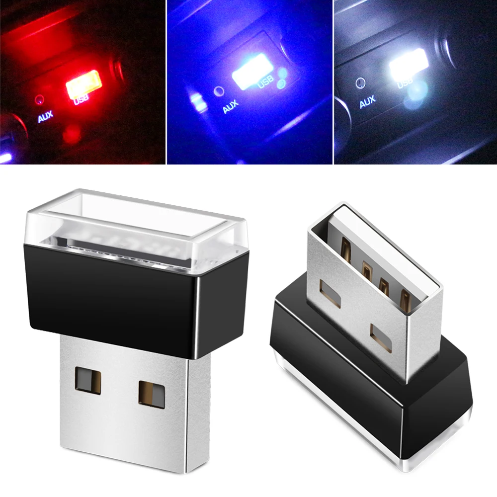 LED Car Mini Lamp USB Light Atmosphere Lamp For Peugeot 106 107 205 206 207 208 306 307 308 309 405 406 407 508 605 607 806 807