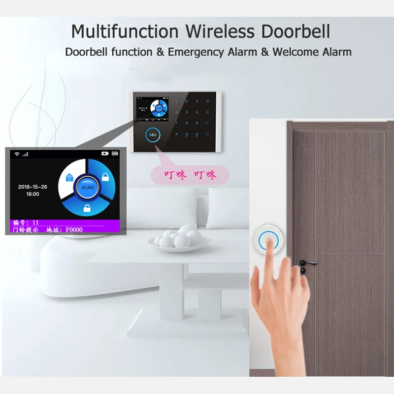 For Wireless Doorbell Home Door Bell Chime Outdoor Patio Garden Furniture Covers 433MHz 1527 Transmitter