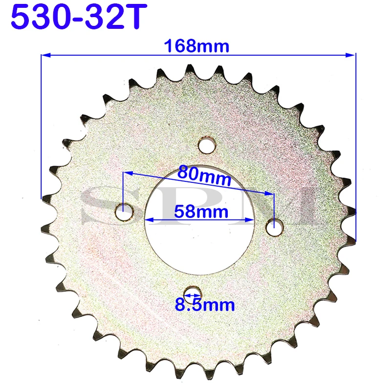 Motorcycle rear sprocket 530 chain, 28T / 32T / 37T / 41T suitable for ATV Quad Pit cross-country motorcycle chain ring