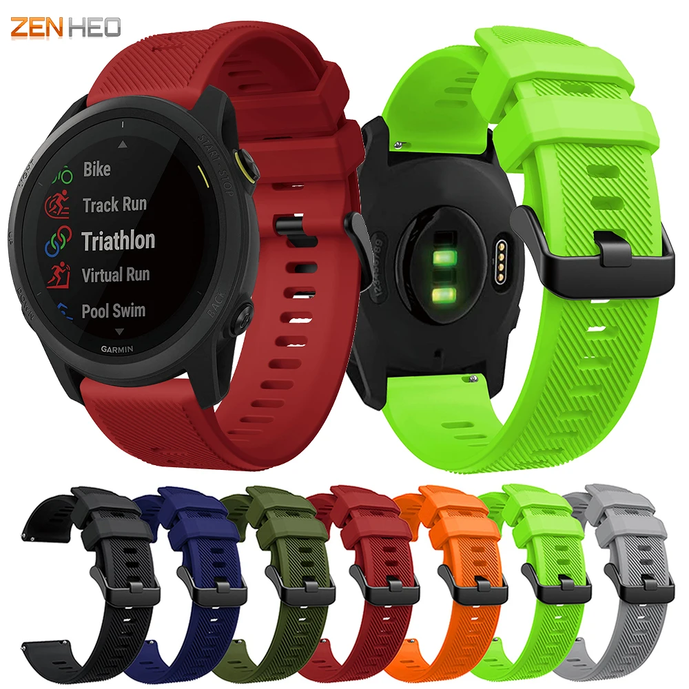 حزام سيليكون للغارمين Forerunner ، سوار ساعة ذكية ، استبدال حزام الساعات ، ساعة شاومي S2 ، S1 اللون 2 ، 22 مللي متر ، 745