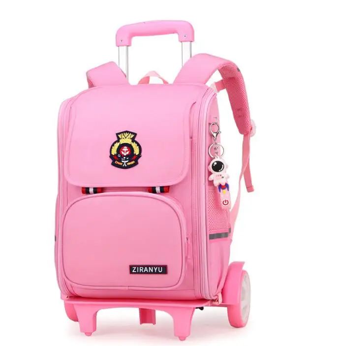 School bagTrolley for boys  kids School Rolling Backpack Bag Student Wheeled backpack for children Trolley Backpack with cart