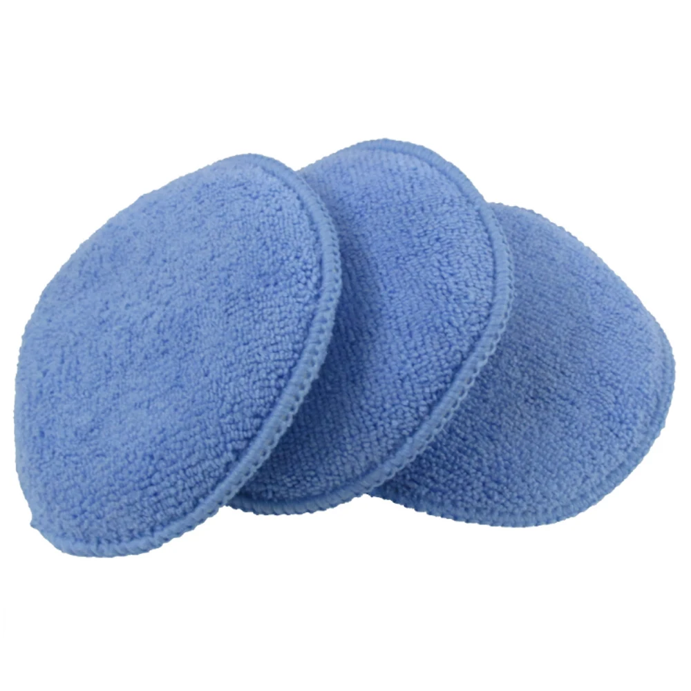 10 Pcs 5 pollici pulizia auto ceretta lucidatura cura della vernice cuscinetti Buff cuscinetti in microfibra spugna cera lucidatura con tasca per le dita