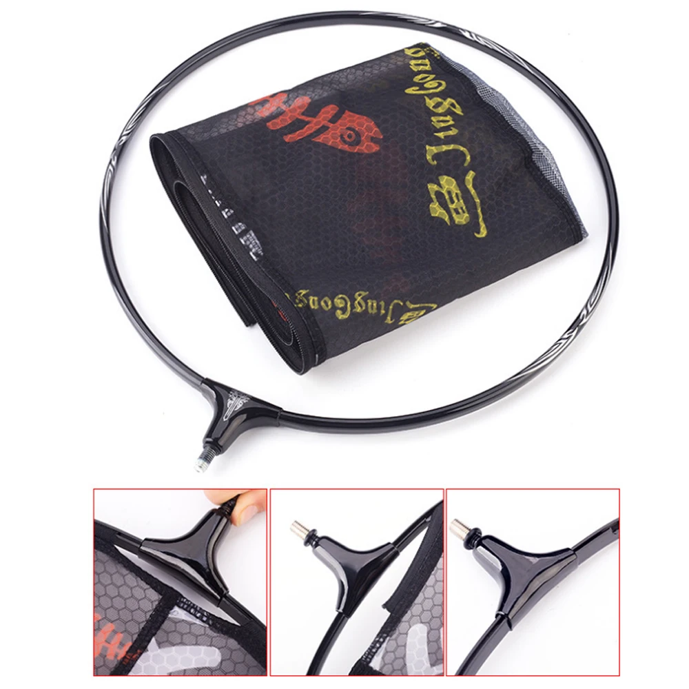 Fishing Net Head Carbon Anti-hook Fishing Net Ultra Light Titanium Alloy Solid Deepening Fishing Net  Fishing Tool Accessories