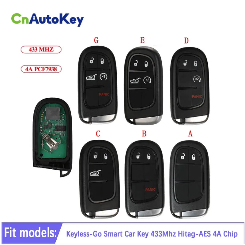 CN086046 для Jeep Cherokee DODGE RAM Durango Chrysler GQ4-54T 2/3/4/5B дистанционное управление без ключа-Go Smart Car Key 433 МГц Hitag-AES 4A Chip