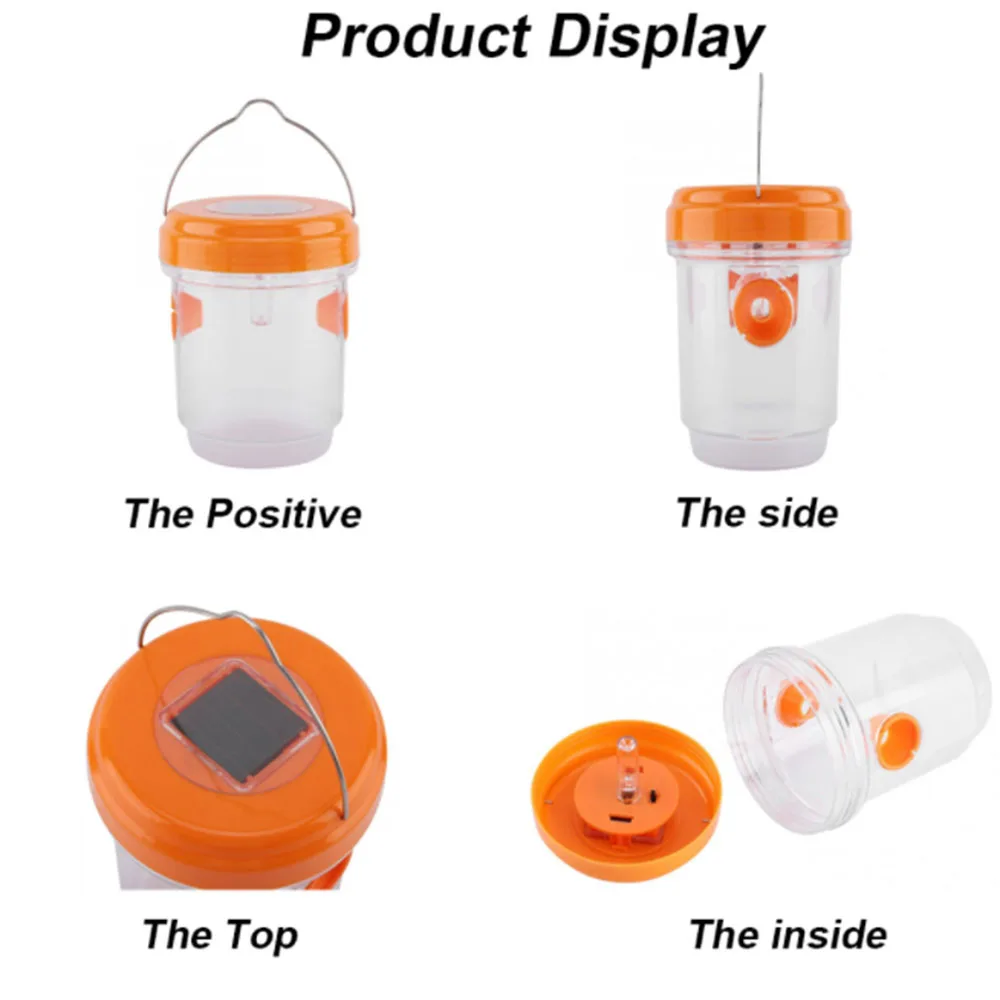 Eco-friendly Solar Powered Outdoor Wasp Traps  Outdoor Fly Traps for  Wasps, Insects, Fruit Fly