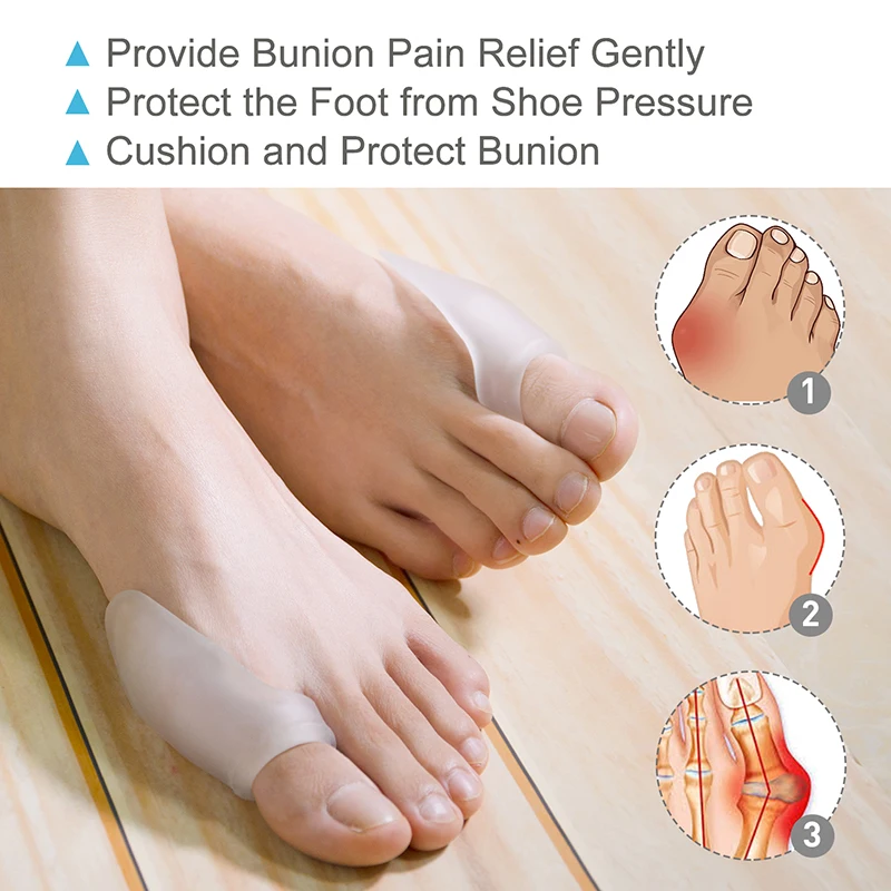 6pcs=3pairs Soft Big Toe Separator Gel Shield Bunion Pad Foot Cushion Comfortable Toe Protector One Size Fit Health Care D2859