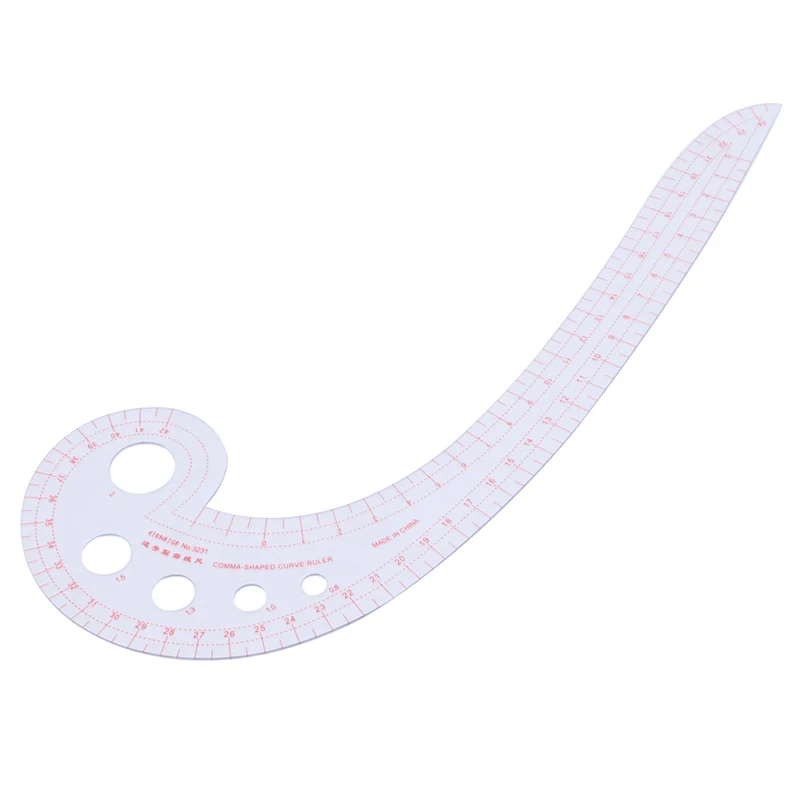 

Sewing Ruler Comma Shaped French Plastic Tailor Drawing Craft Tool DIY Dropshipping