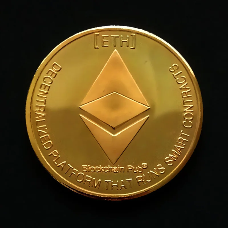 مجموعة العتيقة المقتنيات الإبداعية Ethereum غير عملة تقليد مطلي هدية تذكارية عملات معدنية تذكارية الذهب #3