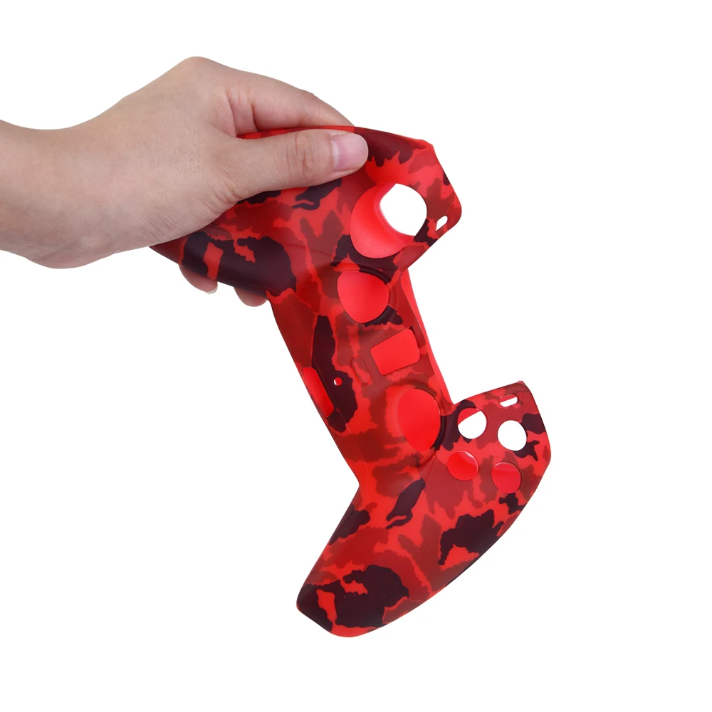 Silicone Controller Protective Waterproof Housing Shell Camouflage Case Cover Gamepad Console Skin For Sony Playstation 5 PS5
