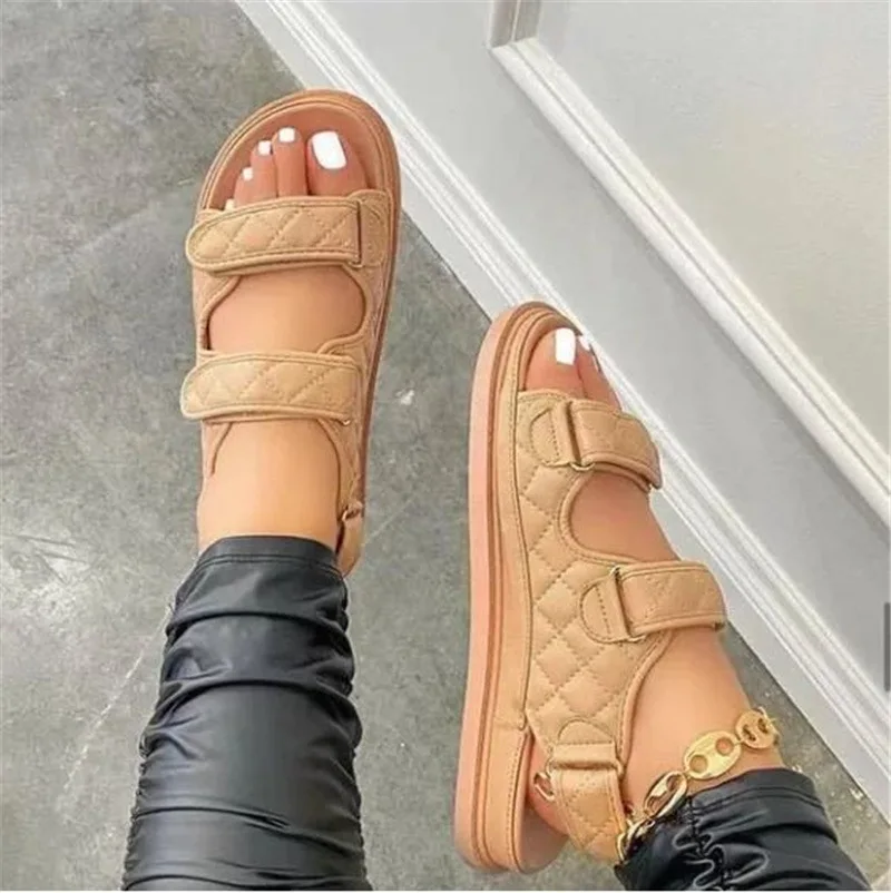 New Fashion Summer Women Sandals Flats Beach sandals Handmade Ladies Shoe Comfortable Mother Sandals Woman Summer Shoes