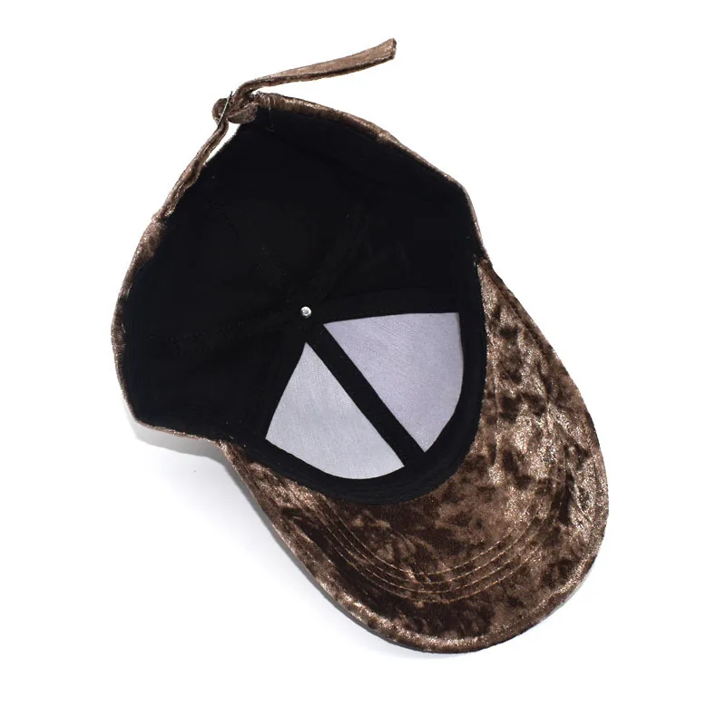 Winter Streetwear Golden Velvet  Baseball Cap For Women and Men Hip Hop  Outdoor Warm Sun Hat Soft Adjustable Casquette Cap