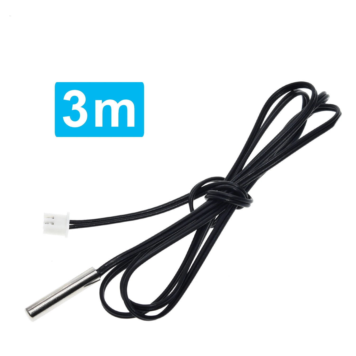 TZT 50CM 100CM 200CM 300CM  NTC Thermistor Temperature Sensor Waterproof Probe Wire 10K 1% 3950 W1209 W1401 cable