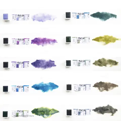 Bilashmart Super Vision Layered Color Watercolor Pigment Solid Water Color Paint Half Pan for Painting Art Supplies for Artist