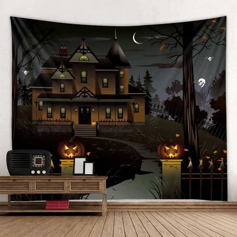 Halloween tapestry wall hanging Halloween party wall decoration tapestry home bar Halloween background DIY decoration