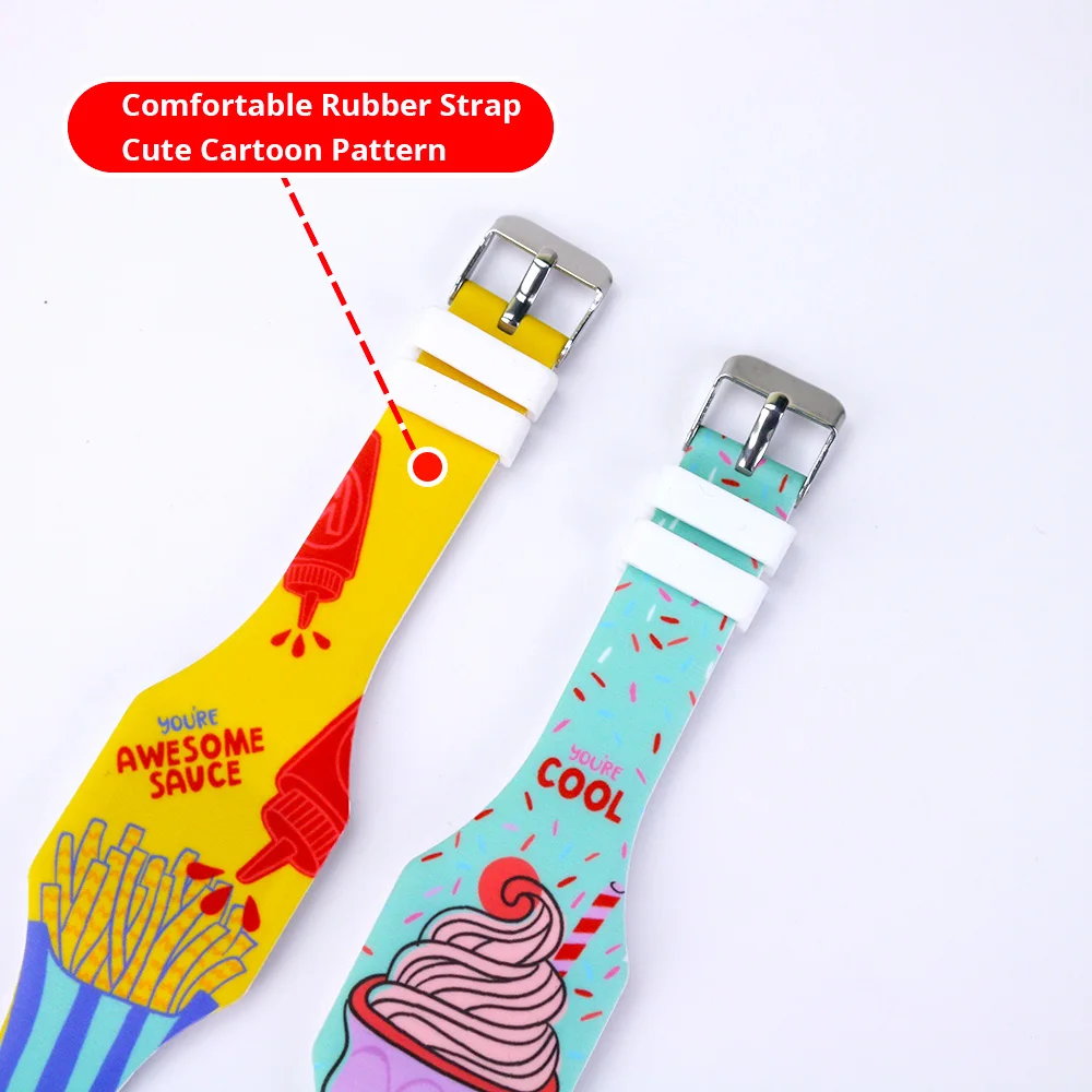 NEW Luminous ice cream Children Watches Kids Llama animal Cartoon Pattern LED Girls Watch Boys Reloj Infantil Wristwatches