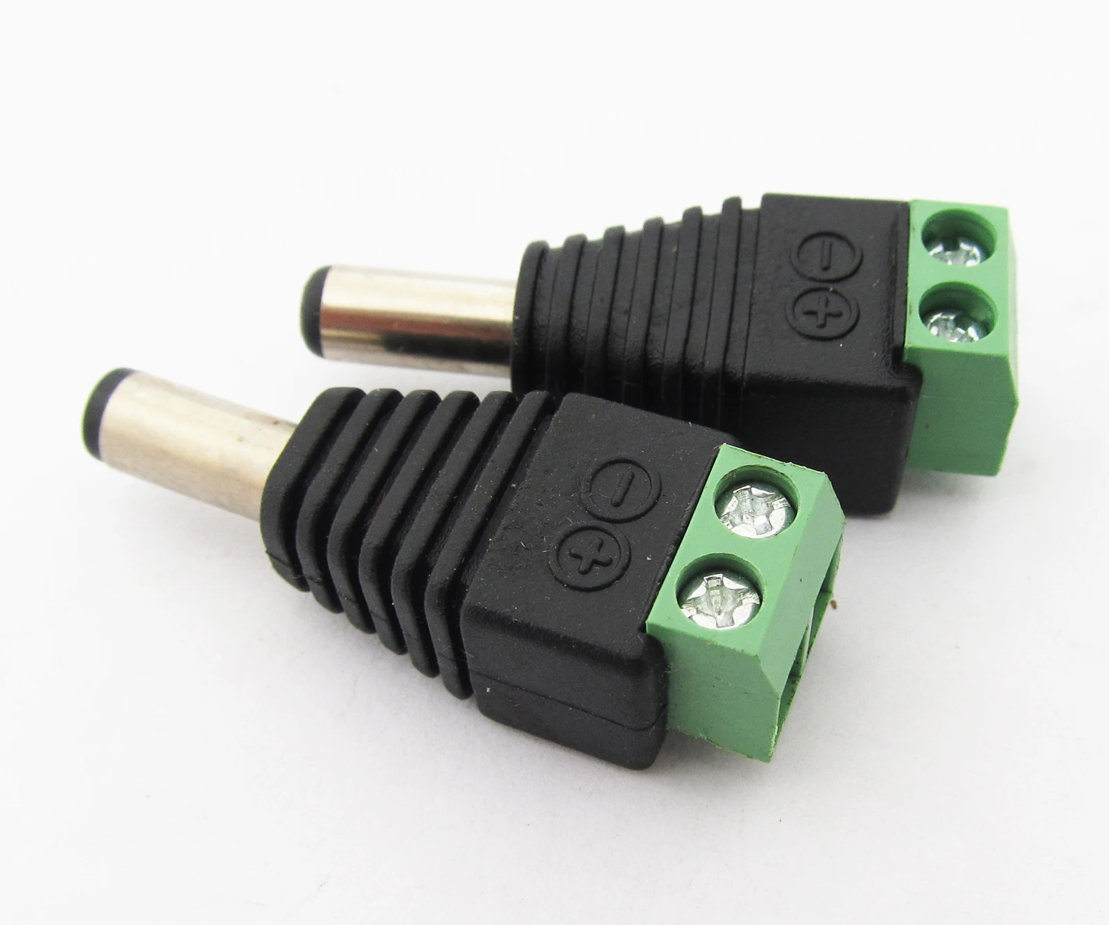 1pc 5.5x2.1mm 2.1mm CCTV DC Power Male Plug Free Solder Terminal Screw Connector