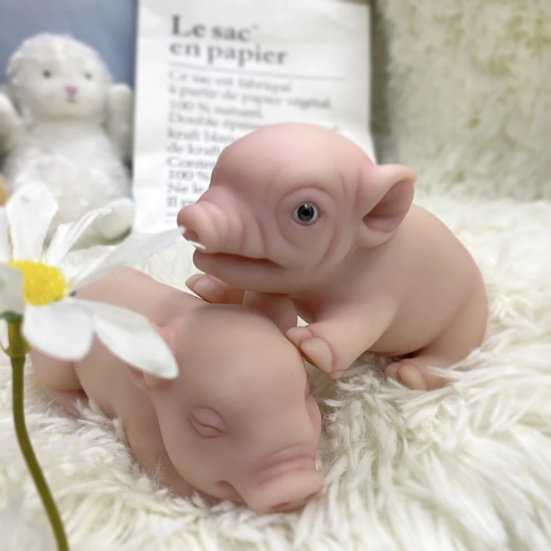 

6 Inches Vinyl Simulation Pig Doll Toy Mini Animal Piggy Lifelike Toys Kids Baby Early Educational Toy Christmas Gifts