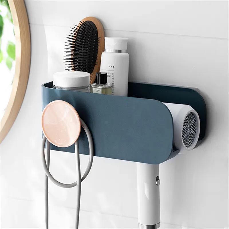 

Bathroom Hair Dryer Shelf Free Punch Toilet Rack Household Wall Hanging Hair Dryer Shelf Toilet Storage Rack