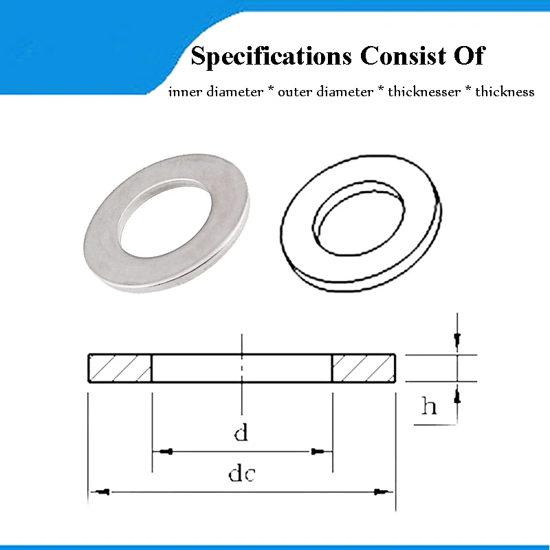 304 stainless steel gasket ultra-thin metal screw flat washer standard increase thickening meson washer M2 M3 M5 M M8 M10 M20