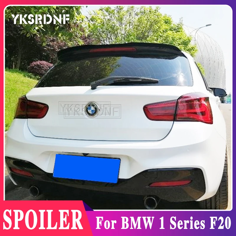 YKSRDNF For BMW F20 116 118 120 125 M135I spoiler High Quality ABS Material Car Rear Wing Primer Color spoiler  2012-2015