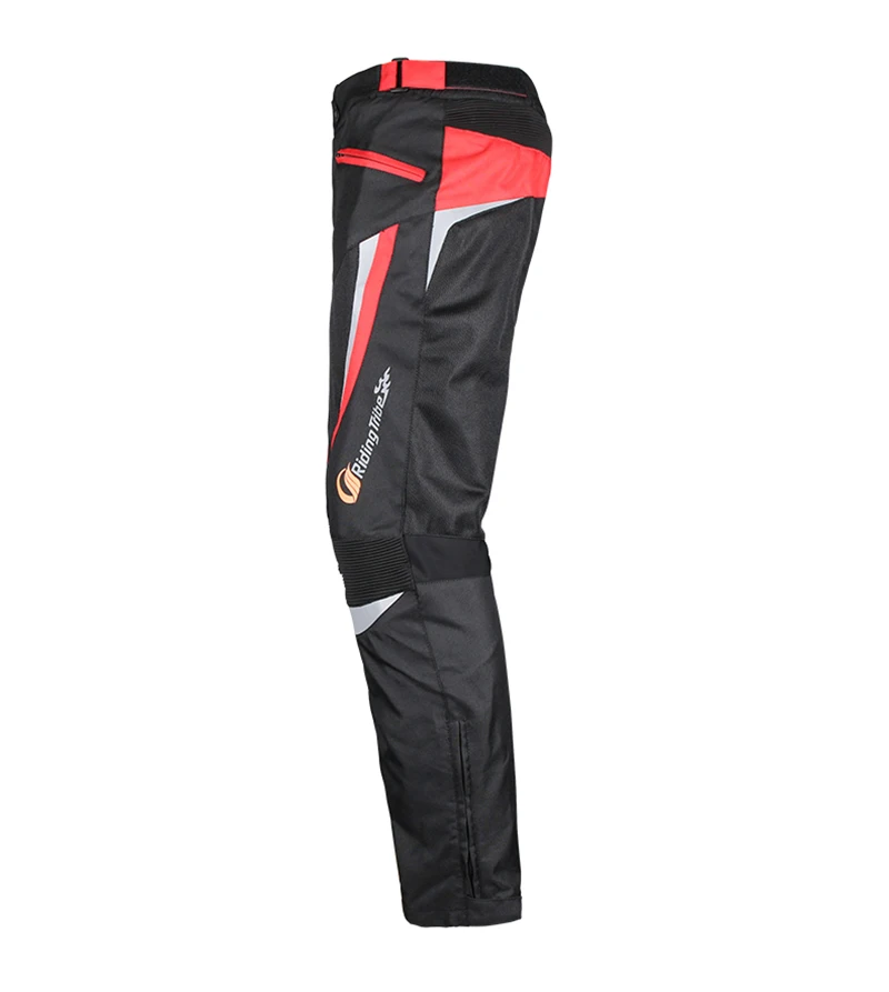 New Red Women Motorcycle Pants Slim Fit Style Riding Trousers Breathable Racing Pants with Protective Gear and Waterproof Liner