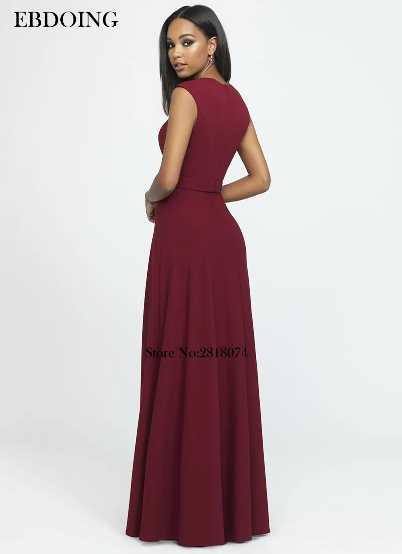 New Arrive Bridesmaid Dresses Boat Neck Neckline A-line With Cap Sleeves Robe De Soiree Floor-length  Wedding Party Dresses