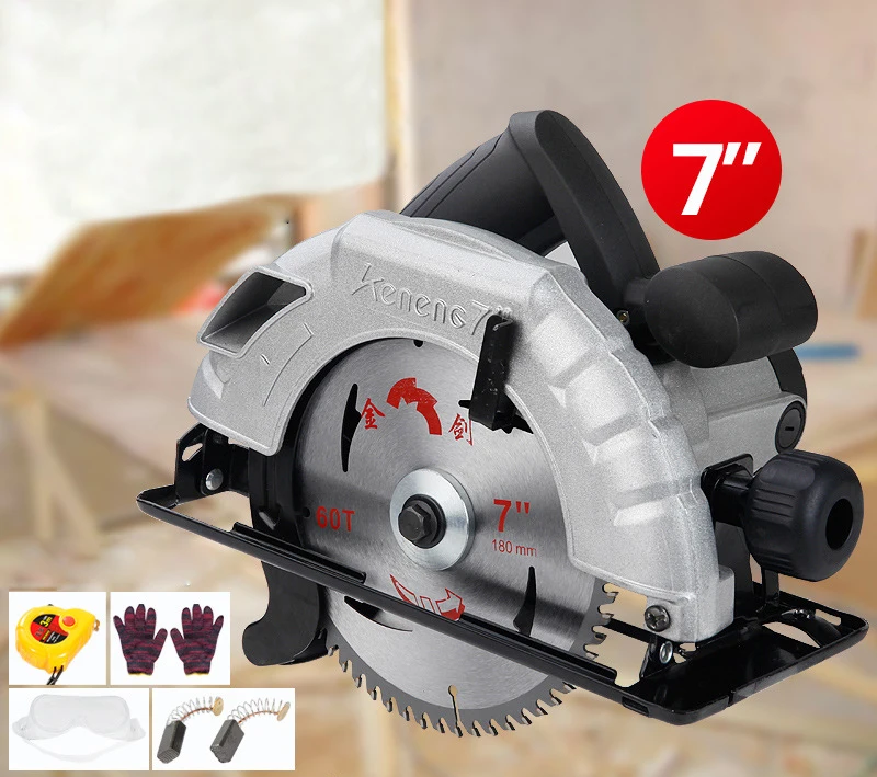 

Electric woodworking circular saw 1800W 7 inch multi-function cutting machine household small flip saw circular saw