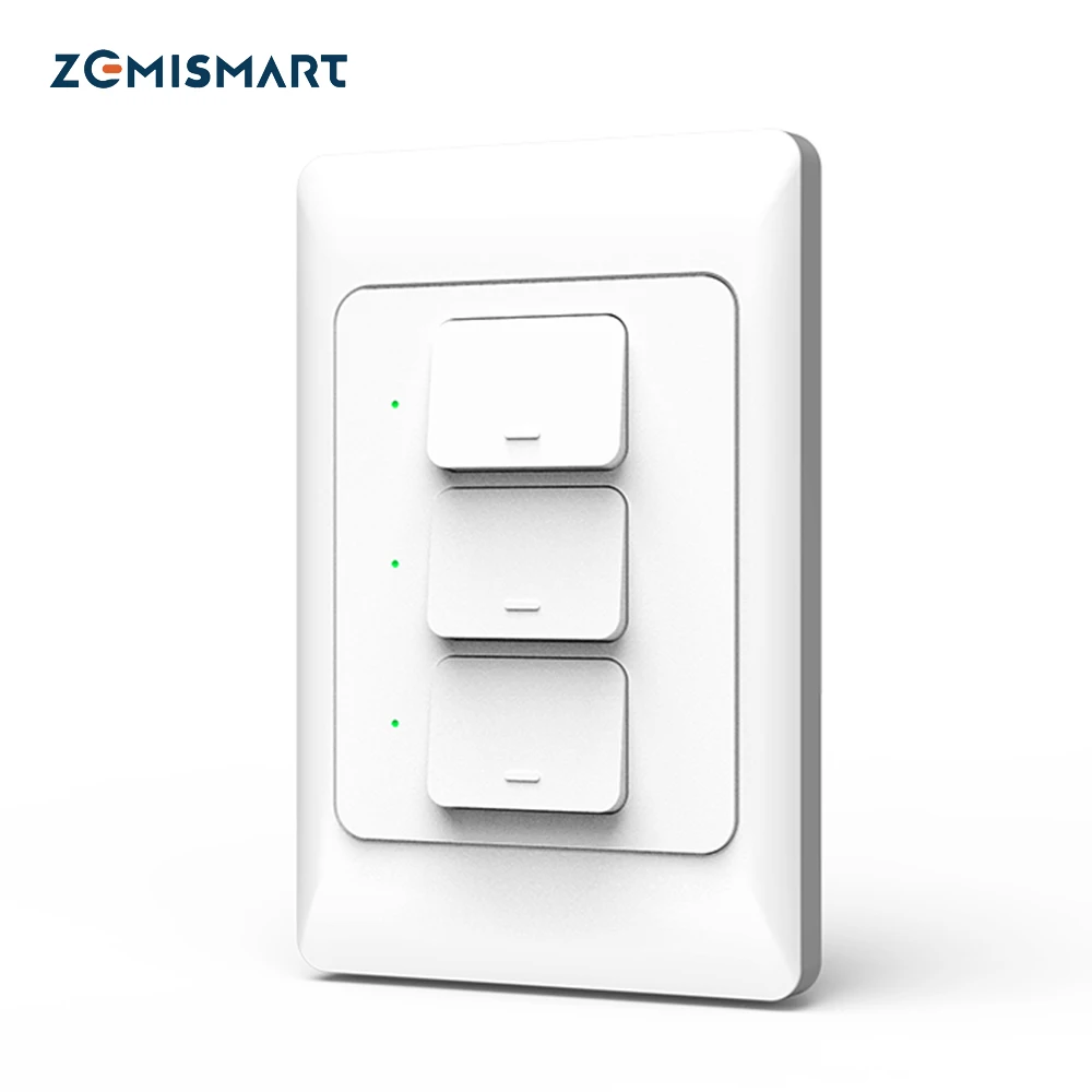 

Zemismart US AU WiFi Wall Push Light Switch Alexa Google Home TUYA APP Control One Gang Two Three Gangs Physical Switches