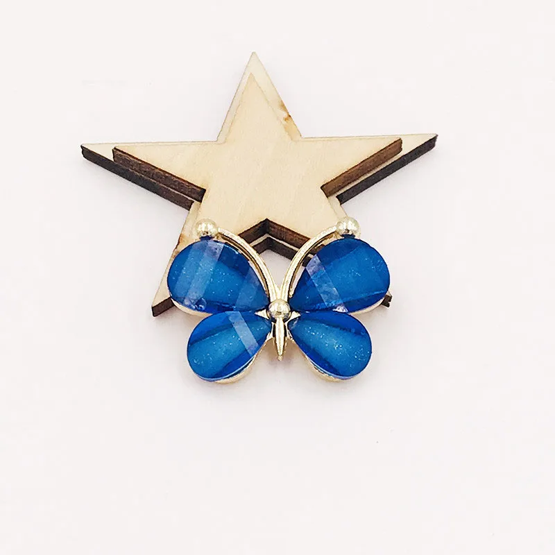 10 Stück/Los 2,2*2,8CM Harz-Legierung Flache Schmetterlingsknöpfe für DIY-Kleidungsapplikationen, Metall-Hochzeitsverzierung, Schmuck und Bastelarbeiten – Detail 14