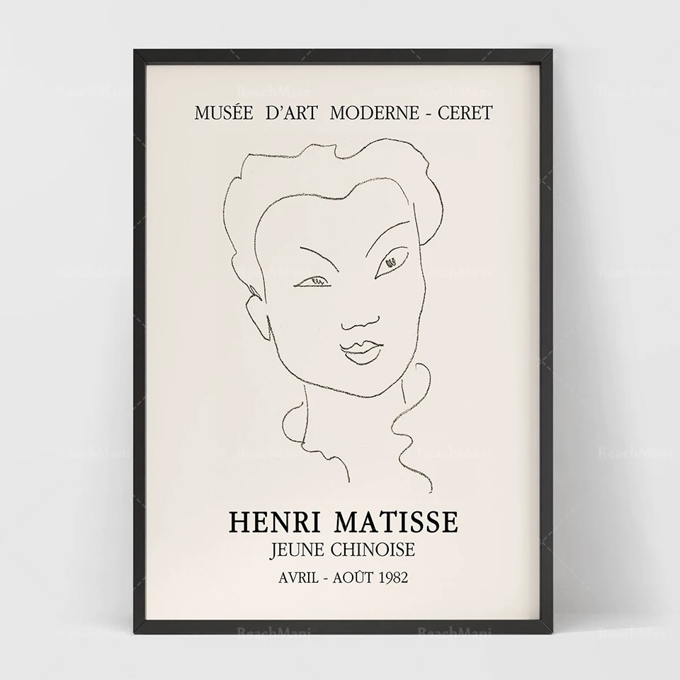 Henri Matisse (Henri Matisse) vintage utställning Jeune Chinoise affisch, konsttryck / utställning Matisse konst affisch