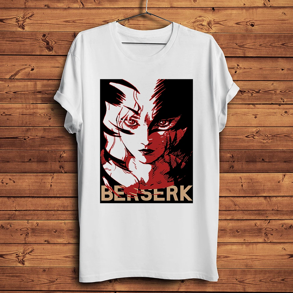 Berserk Griffith-Camiseta divertida de anime para hombre, camisa de manga corta informal en blanco, ropa de calle Unisex de manga japonesa