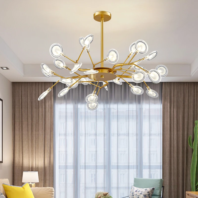 الشمال غرفة المعيشة الثريات بسيطة الحديثة جو المنزل الطعام مصباح غرفة النوم جديد اليراع زينة للسقف تركيب المصابيح