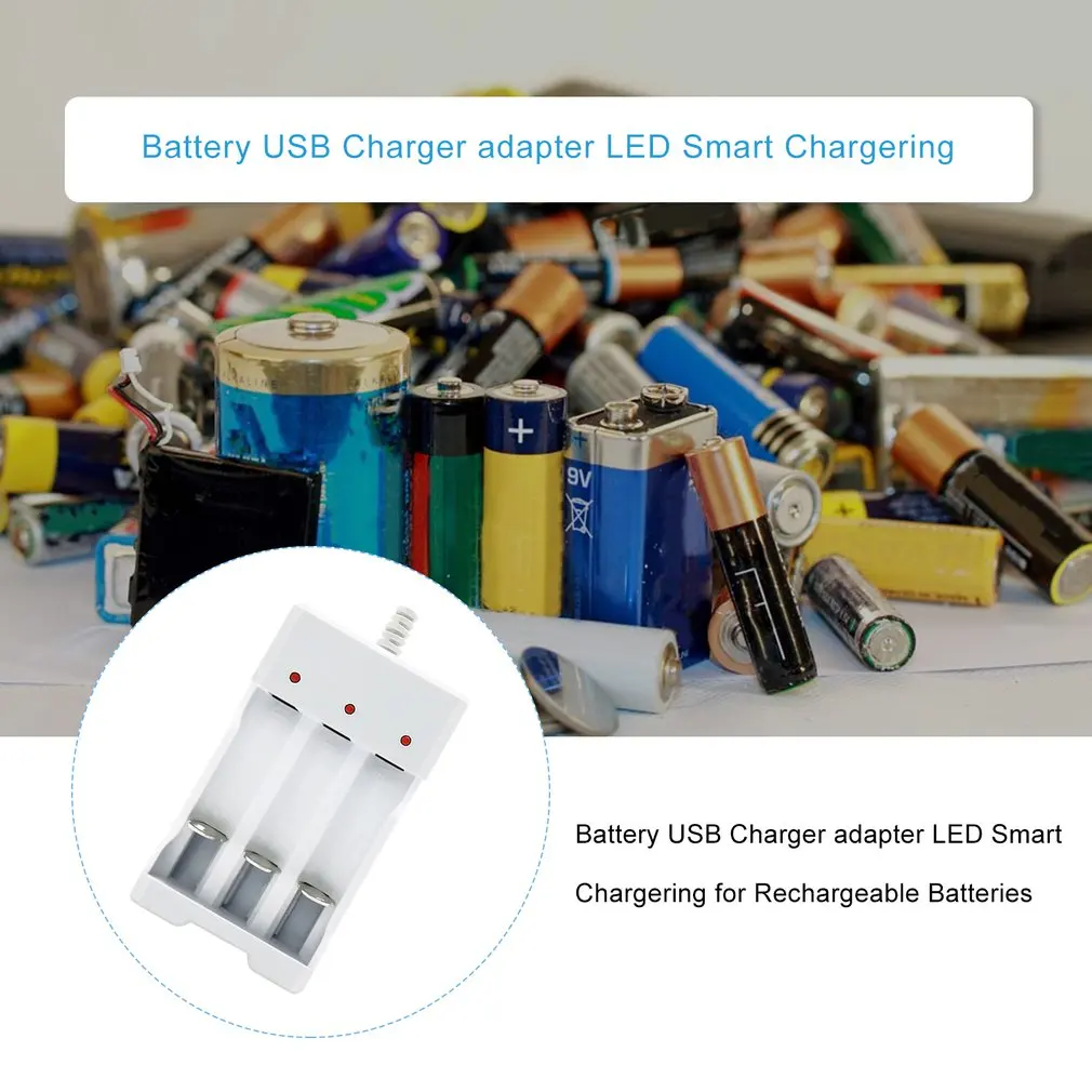 USB Slots Battery Charger Fast Charging Short Circuit Protection AAA and AA Rechargeable Battery Station High Quality