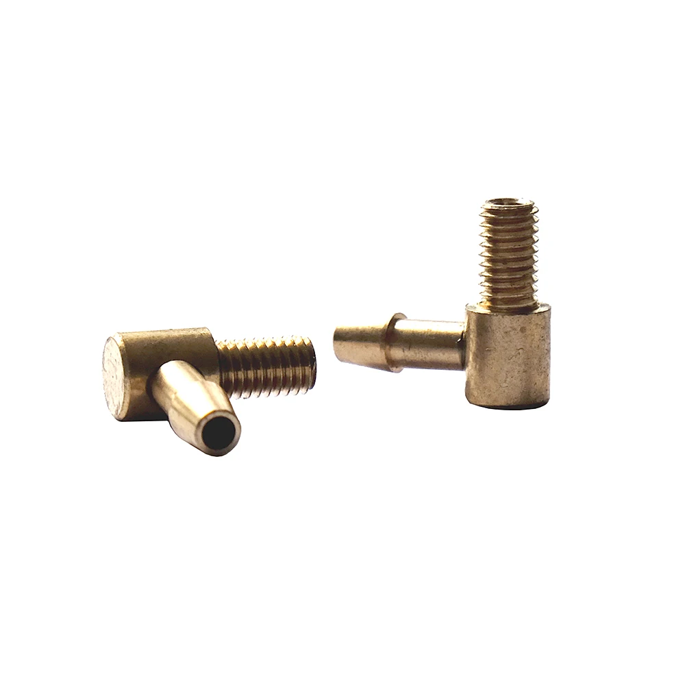 5PCS M5 Copper Water Nozzle 90 Degree L Type 5mm Oil Fuel Inlet Nozzles for DIY RC Gasoline Jet Boats Connecting Parts