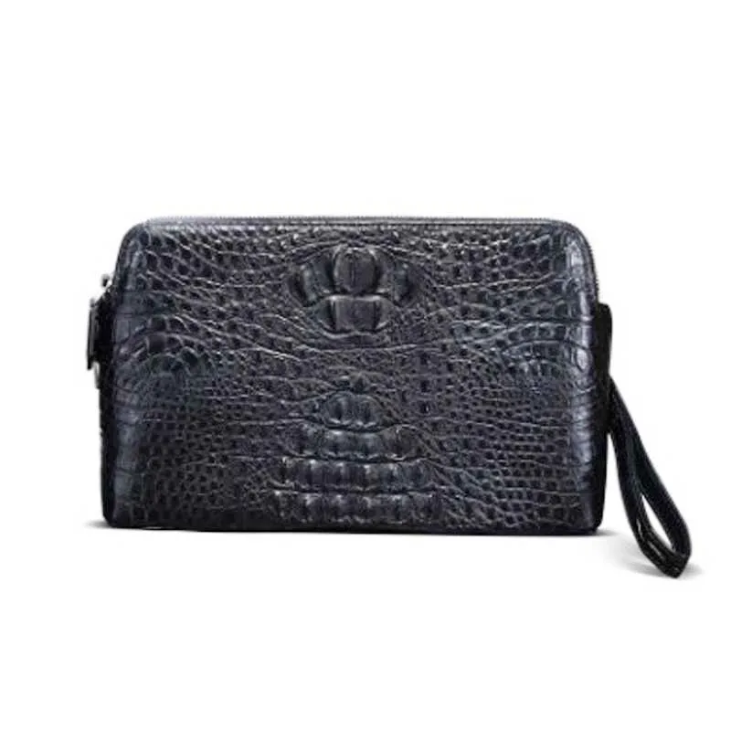 

crocodile Hand bag male Double zipper bag With combination lock fashion business large capacity men clutch bag