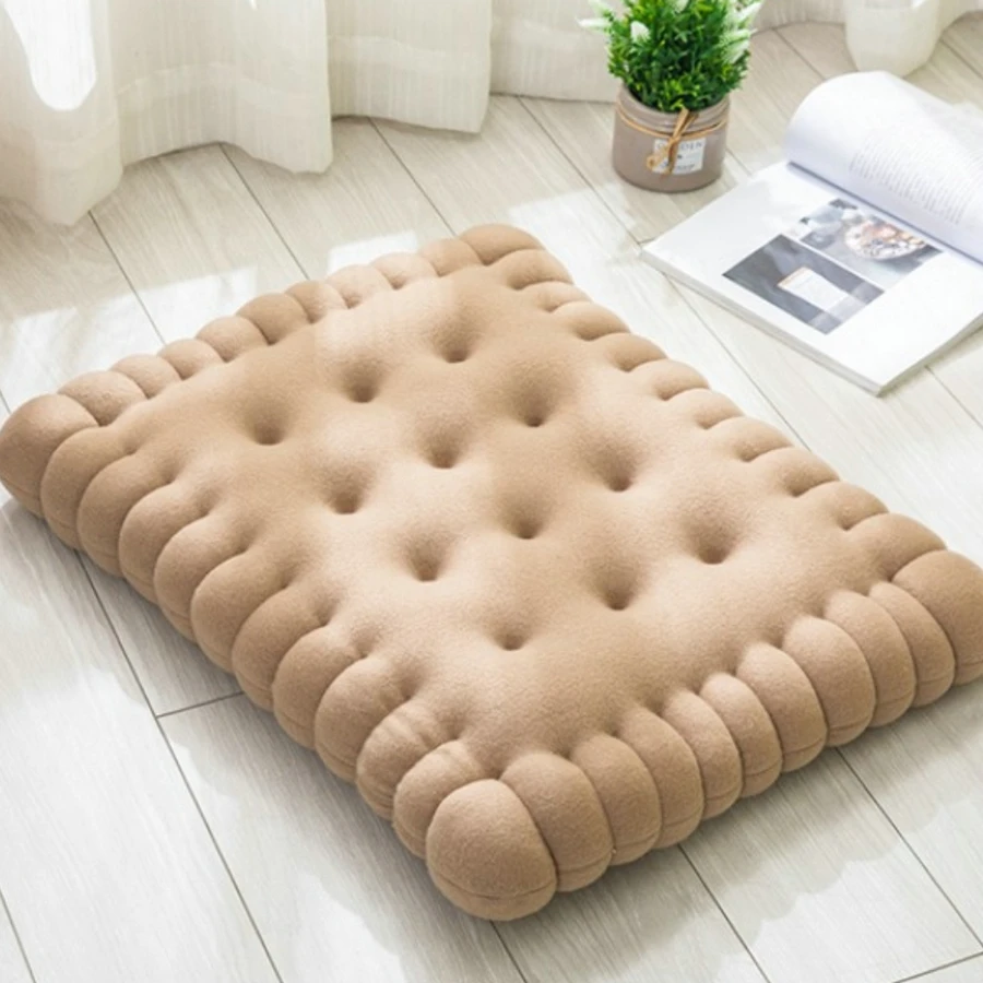 

Home Creative Soft Biscuit Shape Cushion Classical Pillow Chair Car Seat Pad Decorative Cookie Tatami Back Cushion Sofa